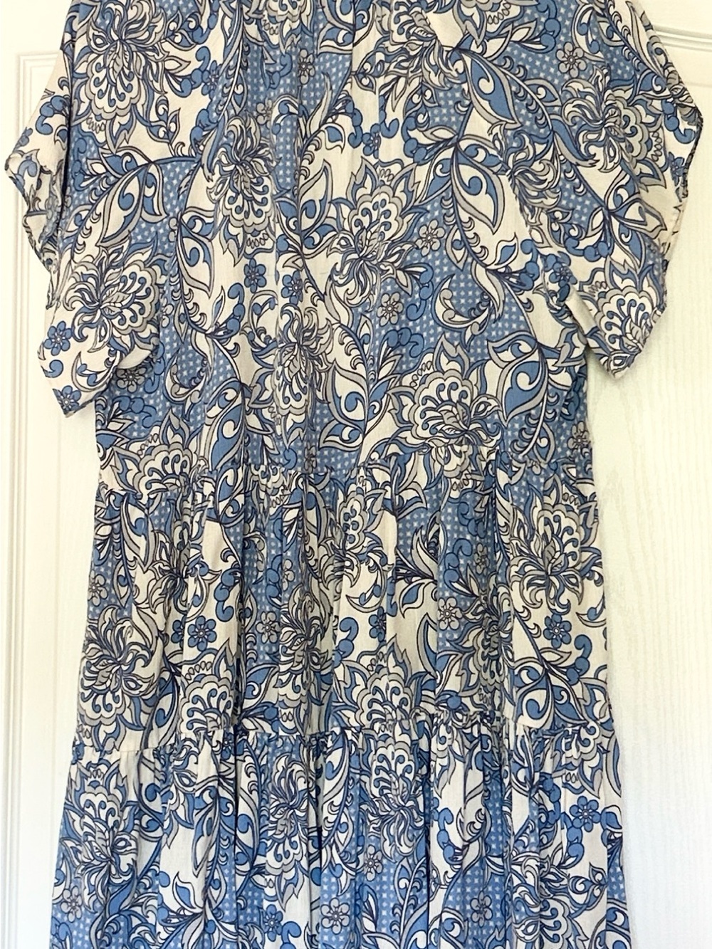 Millibon Blue and White Floral Mini Dress.